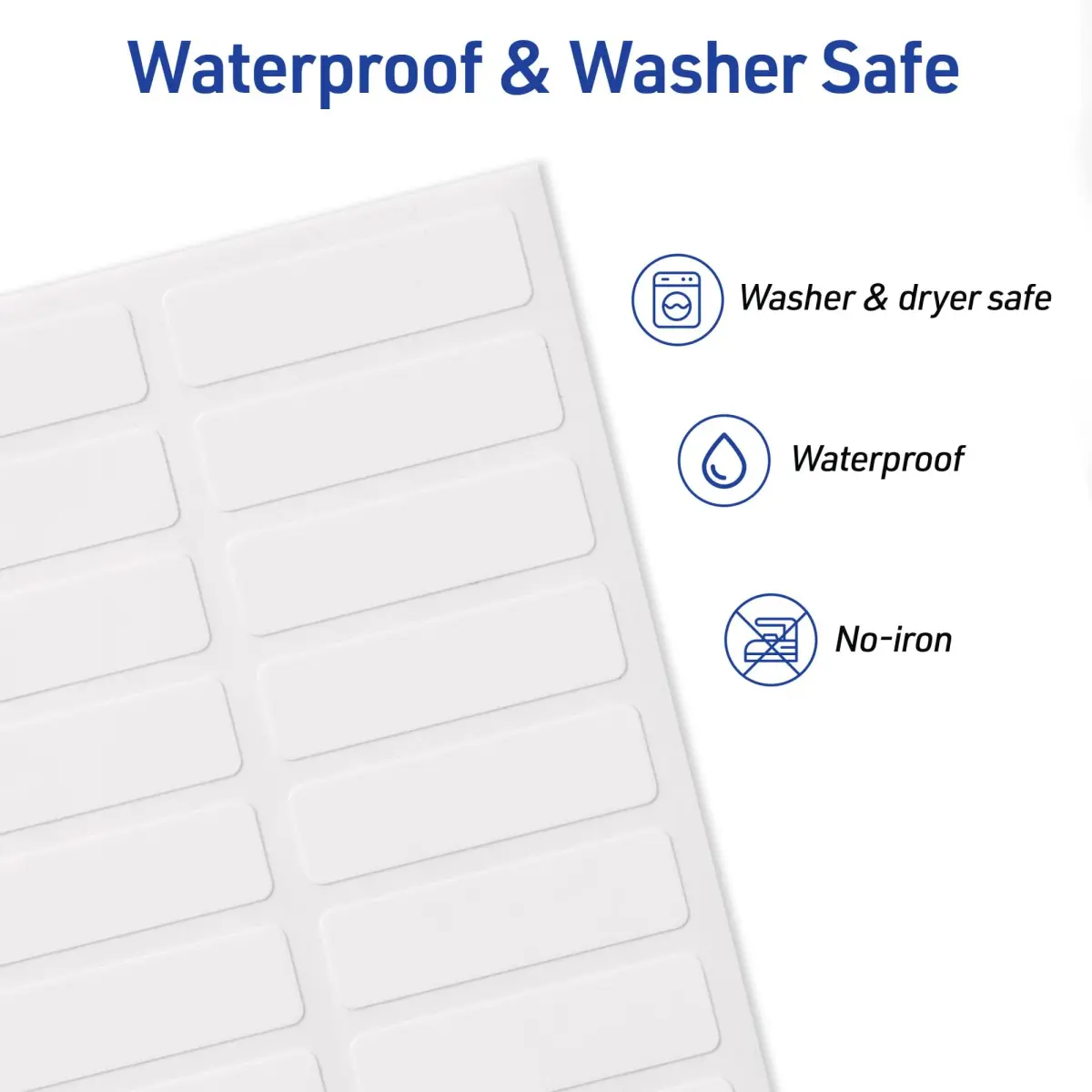 Avery No-Iron Fabric Labels 1/2" x 1-3/4" | Washer & Dryer-Safe Waterproof Labels, 54 Total (Pack of 2) - view 4