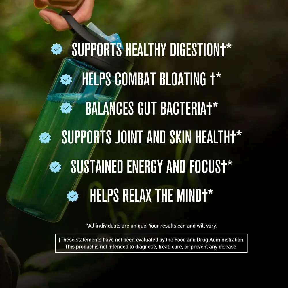 ROUNDHOUSE PROVISION Morning Kick Greens, Strawberry Lemonade, 3 Pack | Sugar-Free Gut & Energy Support - view 2