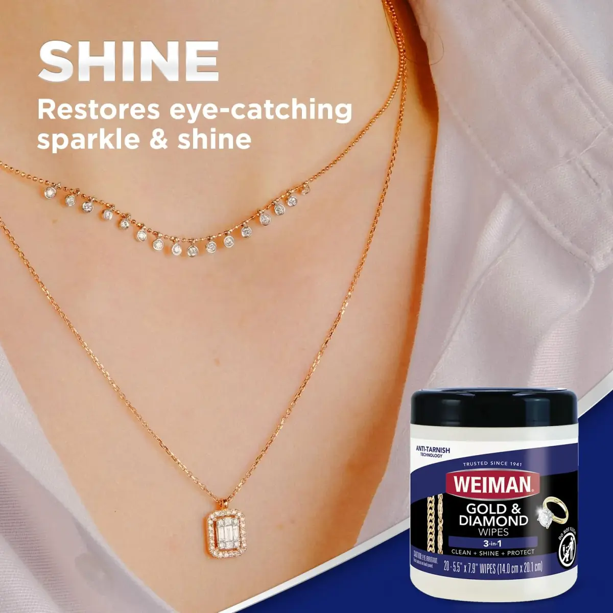 Weiman Gold & Diamond 3-in-1 Wipes - 1 Count | Cleans, Shines, Protects Jewelry - view 7