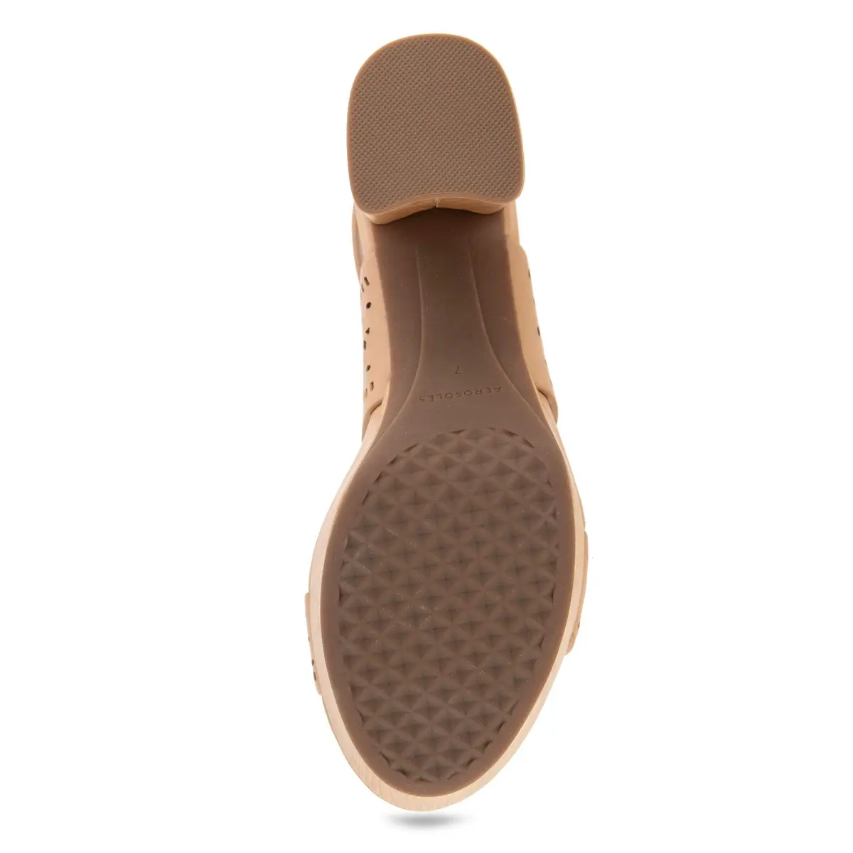 Aerosoles Women's Camera Platform Heeled Sandal, Beige Bisque Perf Faux Leather, 7W | Chic, Versatile, US Imported - view 6