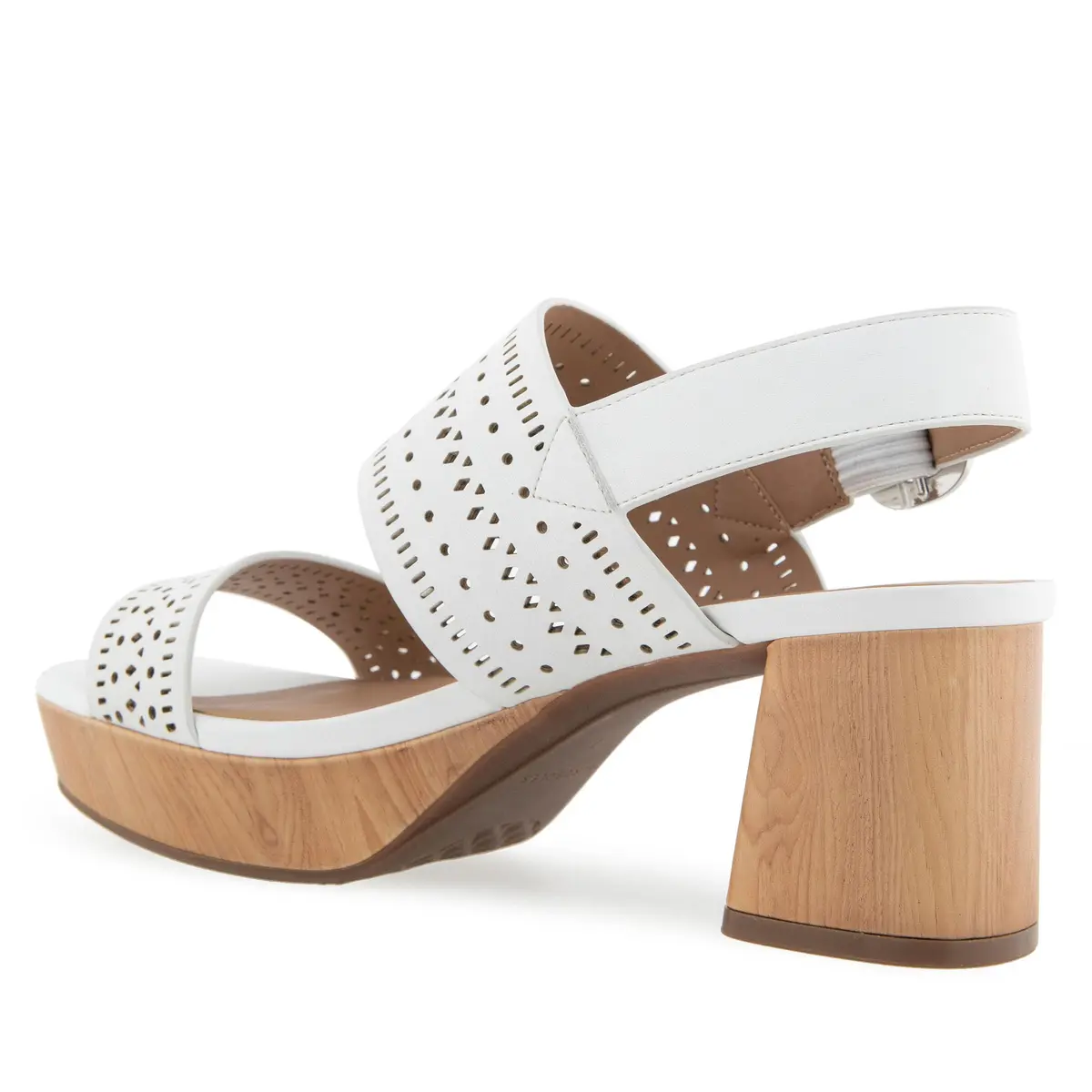 Aerosoles Women's Camera Platform Heeled Sandal, White Faux Leather, 6W | Versatile Chic with 3-Inch Platform Heel - view 9
