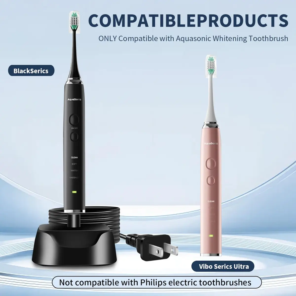 KOPBTBOY Black Charging Adapter for AquaSonic Electric Toothbrush | Waterproof Replacement Base - view 2
