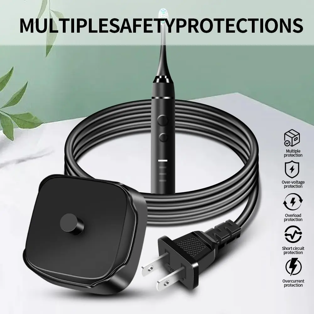 KOPBTBOY Black Charging Adapter for AquaSonic Electric Toothbrush | Waterproof Replacement Base - view 4