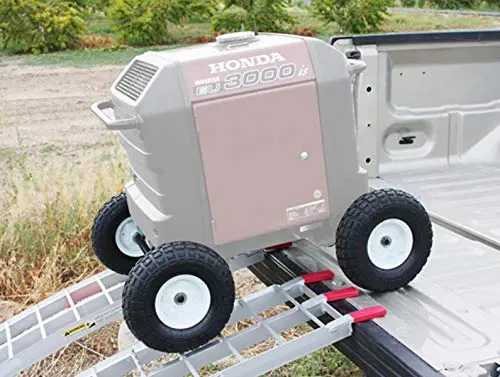 Autoworks XTRM All Terrain Wheel Kit - fits Honda EU3000is Generator, Solid Never Flat Tires (White Wheels) | Heavy Duty 10-inch Wheels - view 4