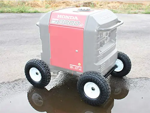 Autoworks XTRM All Terrain Wheel Kit - fits Honda EU3000is Generator, Solid Never Flat Tires (White Wheels) | Heavy Duty 10-inch Wheels - view 5