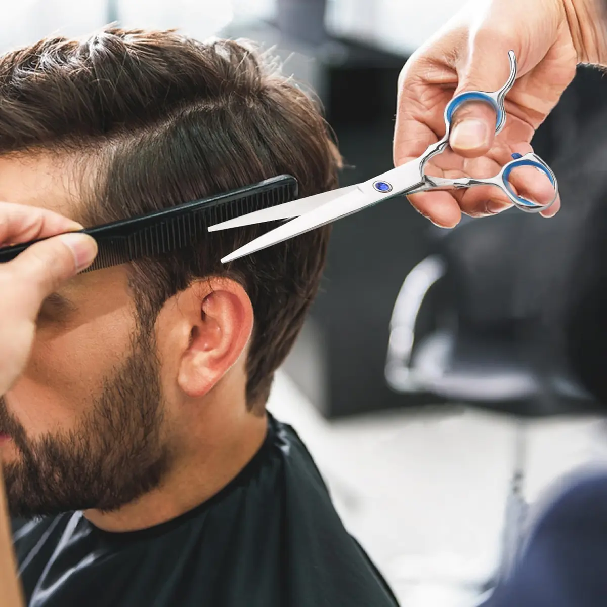 Himart Hair Trimming Kit in Blue | Professional Barber Shears for Men Women Kids - view 6