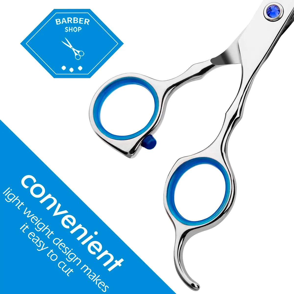 Himart Hair Trimming Kit in Blue | Professional Barber Shears for Men Women Kids - view 3