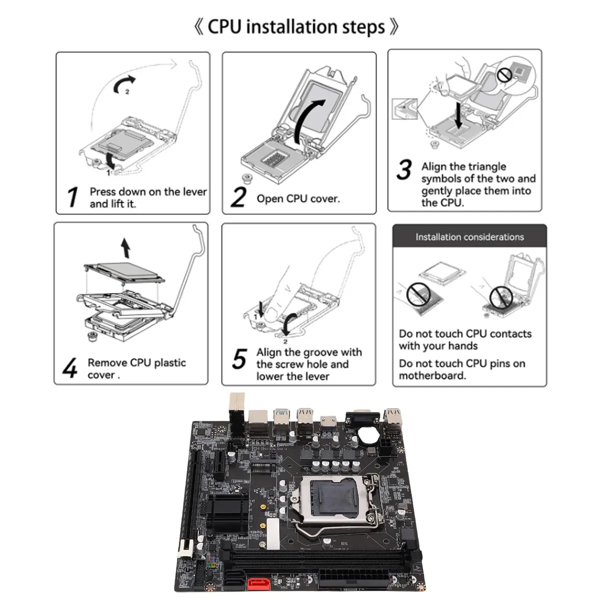 Diyeeni B75 LGA1155 Motherboard Micro ATX 17x19cm | Supports 2nd/3rd Gen Intel Core i3/i5/i7 - view 5