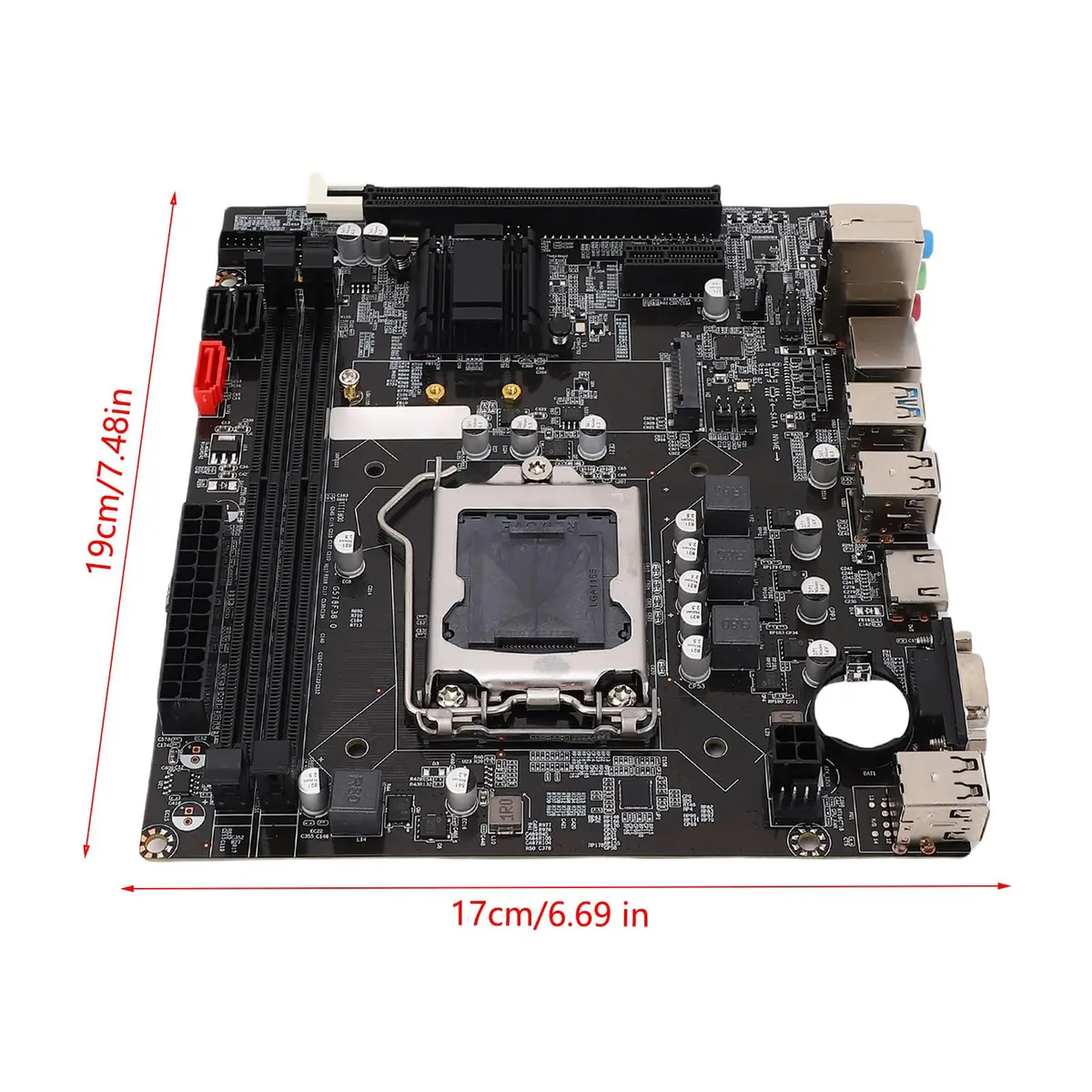 Diyeeni B75 LGA1155 Motherboard Micro ATX 17x19cm | Supports 2nd/3rd Gen Intel Core i3/i5/i7 - view 7