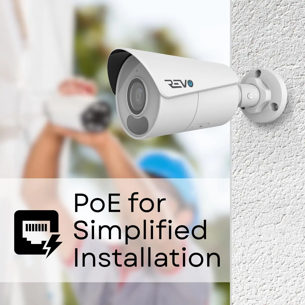 REVO Ultra Blue Series 4K (8 Megapixel) H.265 Indoor/Outdoor IR Bullet Camera with Built-in Mic & 60FT CAT5e Cable | 4K Security Camera for Home & Business - view 6