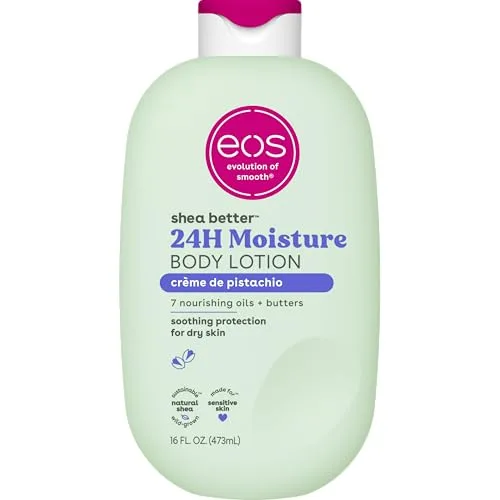 eos Shea Better Body Lotion Crème de Pistachio 16 fl oz | 24-Hour Hydration for Soft, Smooth Skin - main product image