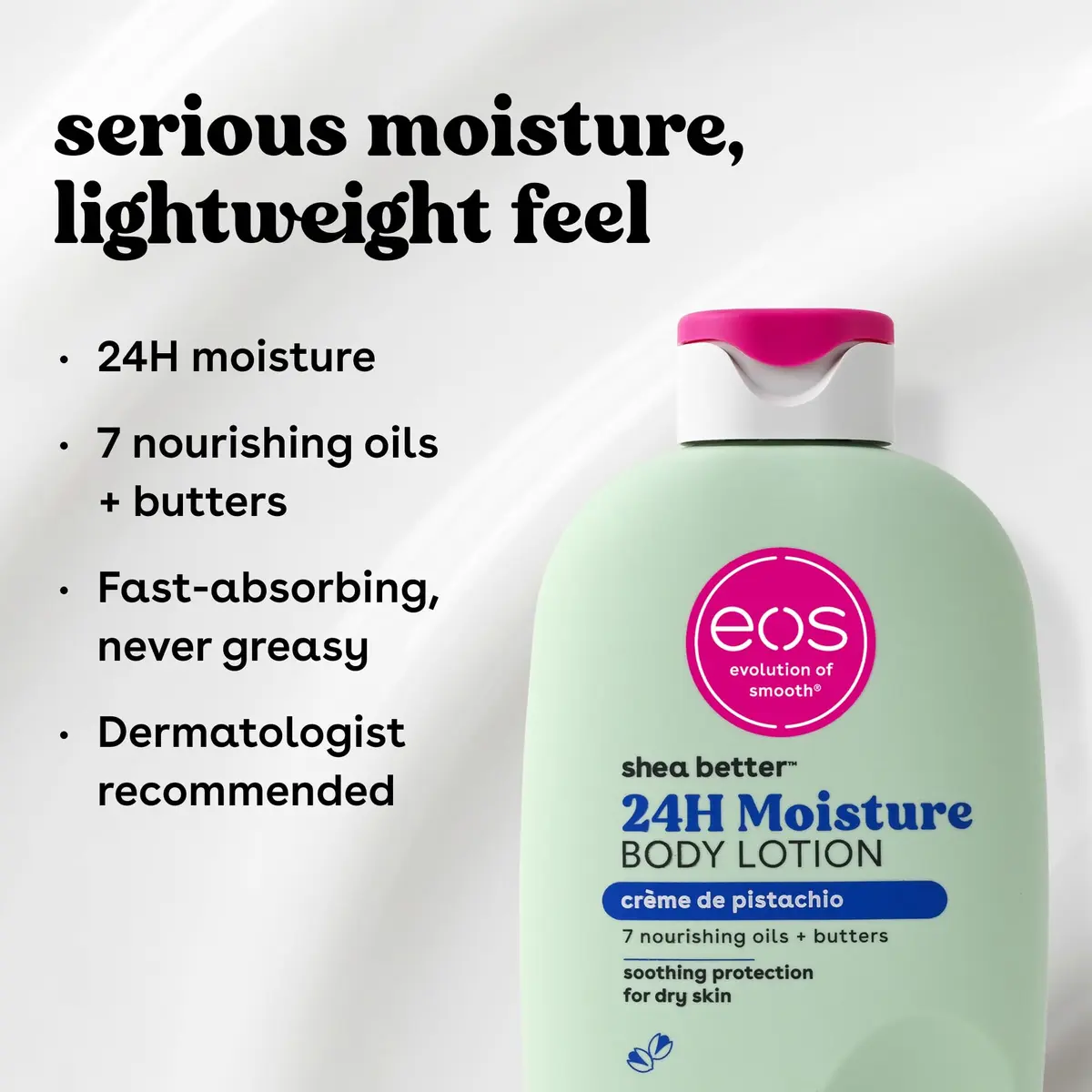 eos Shea Better Body Lotion Crème de Pistachio 473ml (16 fl oz) | Dermatologist Recommended for All Skin Types - view 4