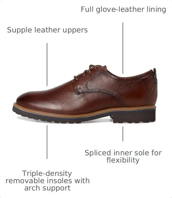 Samuel Hubbard Featherlight Founder Oxford 10.5 Wide | Leather Support & Flexibility - view 4