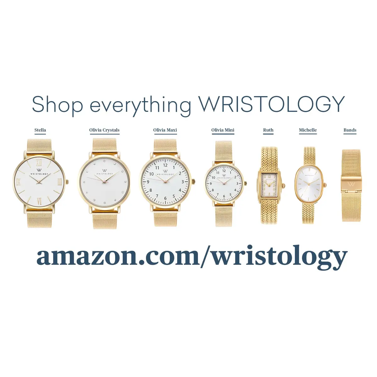 WRISTOLOGY Large face Roman Numerals Womens Watch with Easy Change Band | Clear Analog Face, 38mm, Gold - view 6