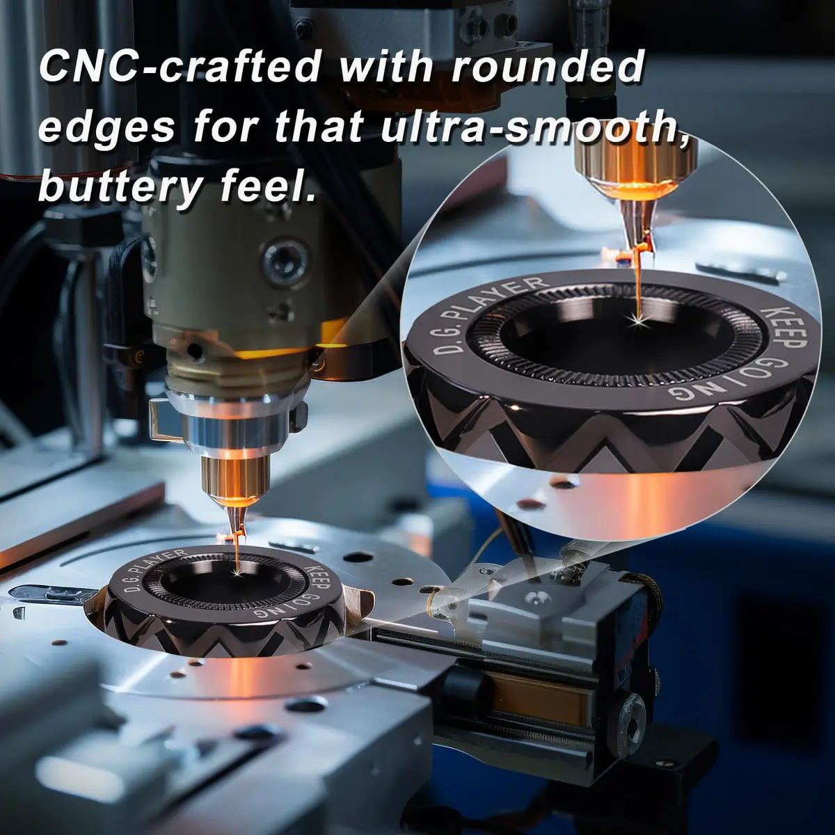 D.G.PLAYER Metal Magnetic Spin Ring Fidget Toy 1.3cm (0.51 inches) | Satisfying Sounds for Stress Relief - view 6