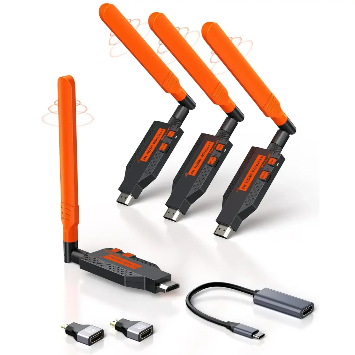 Coolpie Wireless HDMI Transmitter and Receiver Kit 1TX-3RX | 1080p HD Output, 350ft Range, Plug-and-Play - main product image