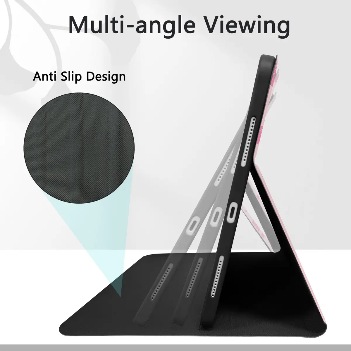 TopPerfekt Pink iPad Case for 11-inch 2022 & 2025 | Cute Chic Design with Pencil Holder - view 4