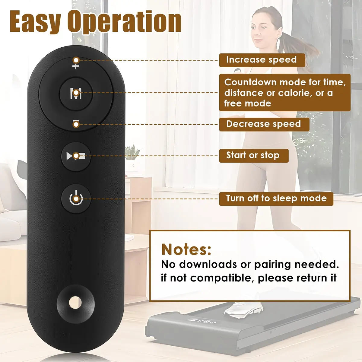Saillong Walking Pad Remote Replacement for AD-4000 Plus, DK-38AB-1, DK-38AB-2, UT-38AB IY | Infrared Control - view 5