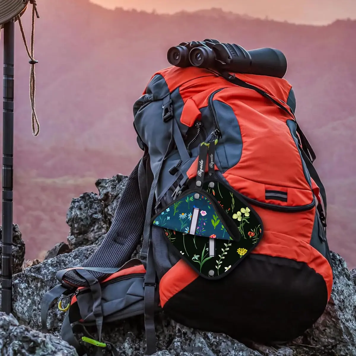 Rquite Reusable Pee Cloth for Women Hiking Essentials 2-Pack Floral | Soft Absorbent & Waterproof - view 6