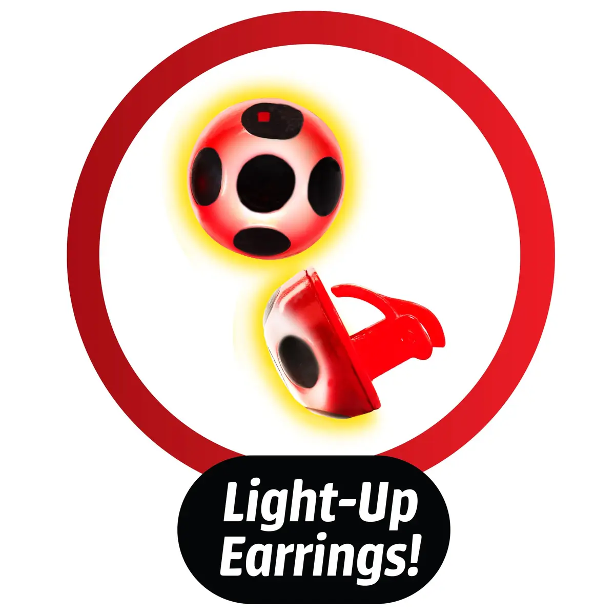 Miraculous Ladybug Dress Up Set with Lights | Light Up Earrings & Mask for Girls - view 3