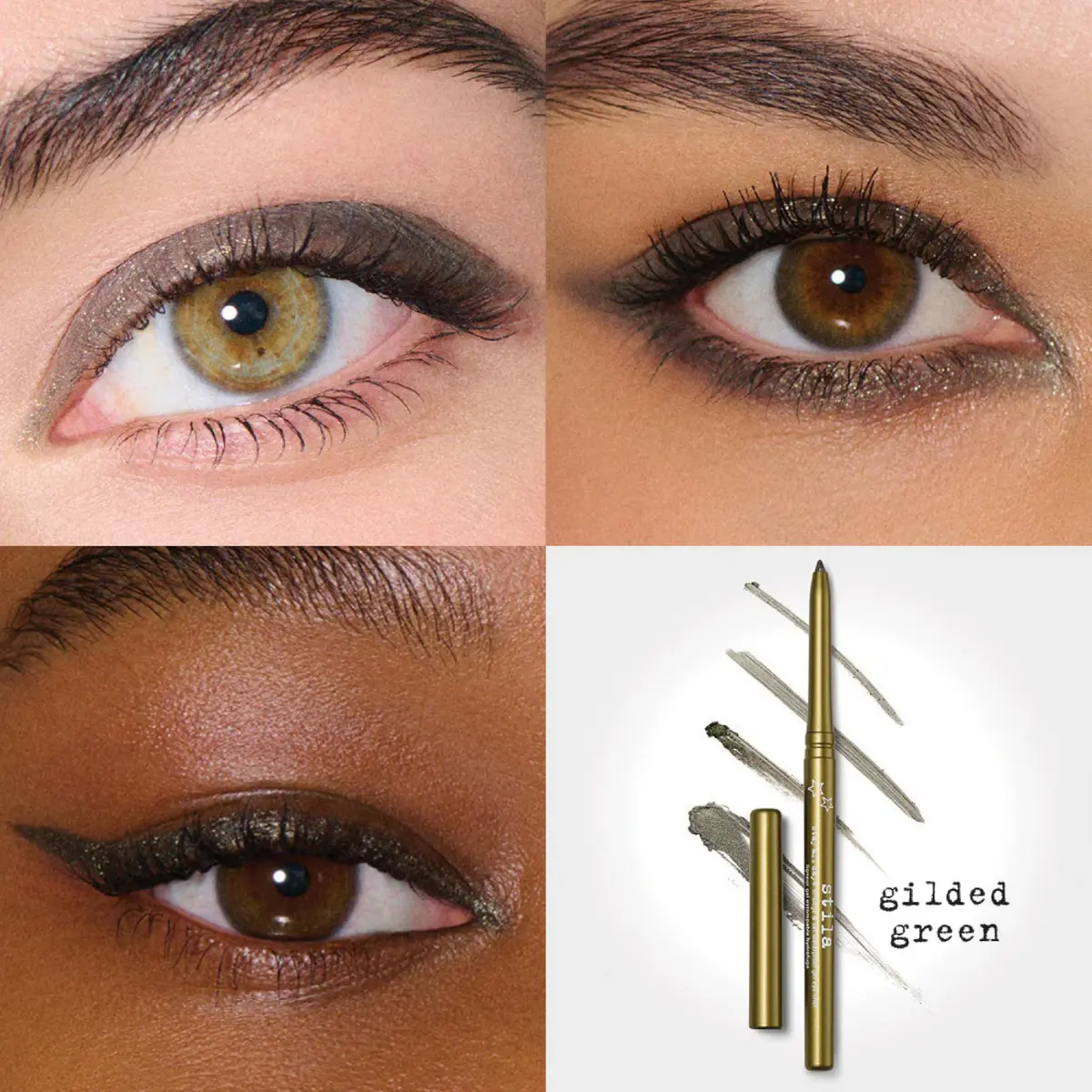 stila Stay All Day Smudge & Set Waterproof Gel Eyeliner (Gilded Green) | 1 Count, Water-Resistant, Long-Lasting - view 2