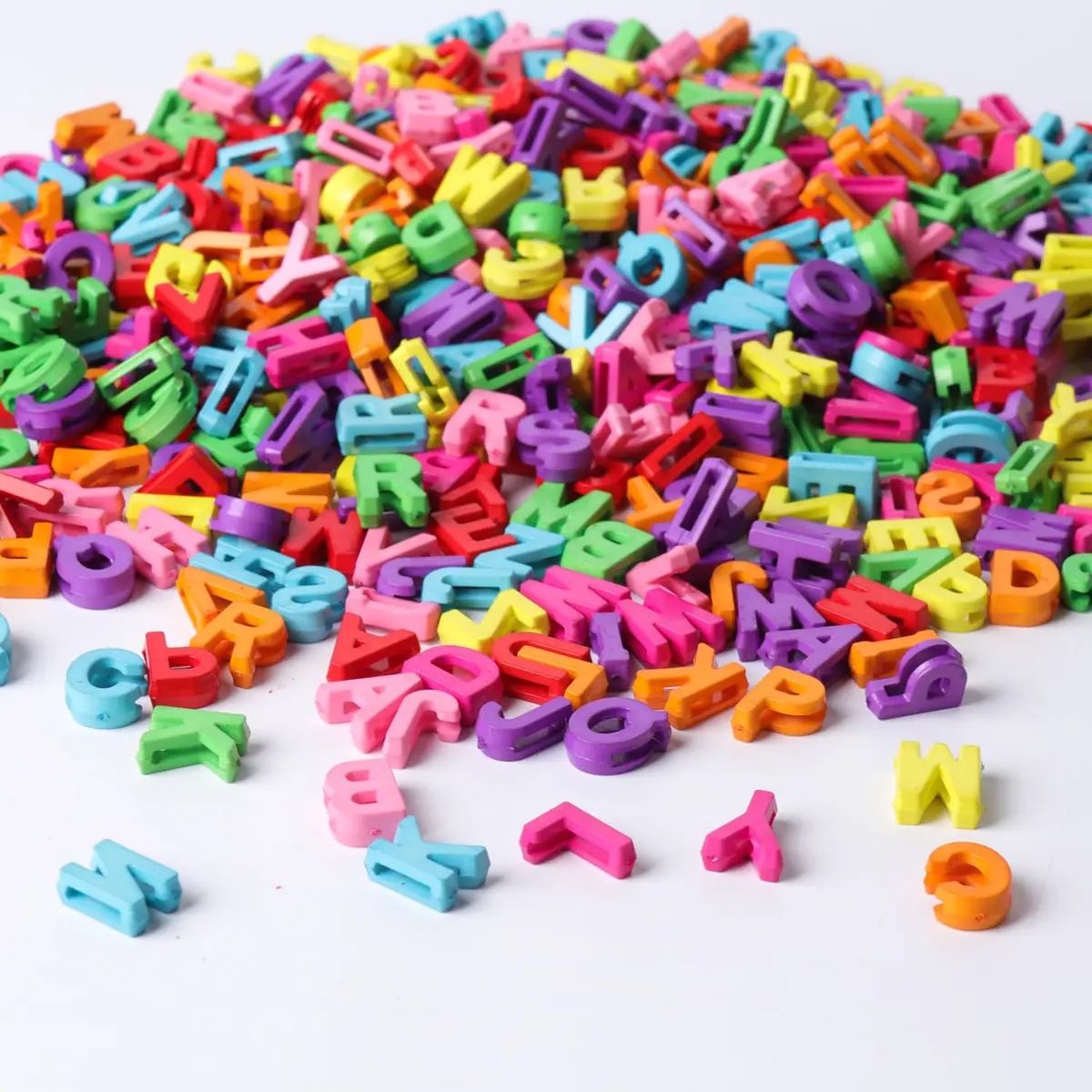 Horsdo Craft Bead Alphabet Letters 9x12mm | Colorful Plastic Loose Beads for Jewelry & Crafts - view 3