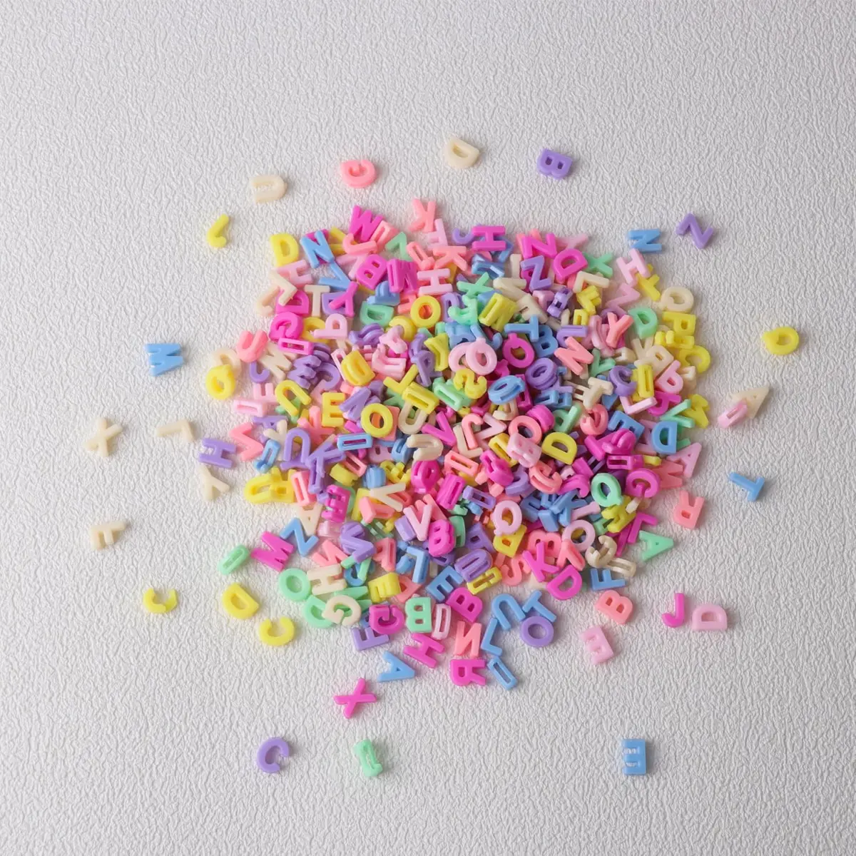 Horsdo Alphabet Letter Beads 9x12mm | 500+ Plastic Loose Beads for Jewelry & Crafts - view 3