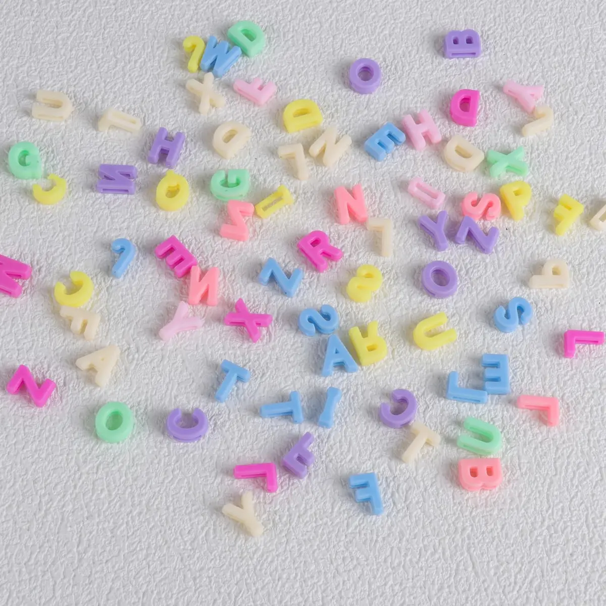 Horsdo Alphabet Letter Beads 9x12mm | 500+ Plastic Loose Beads for Jewelry & Crafts - view 4