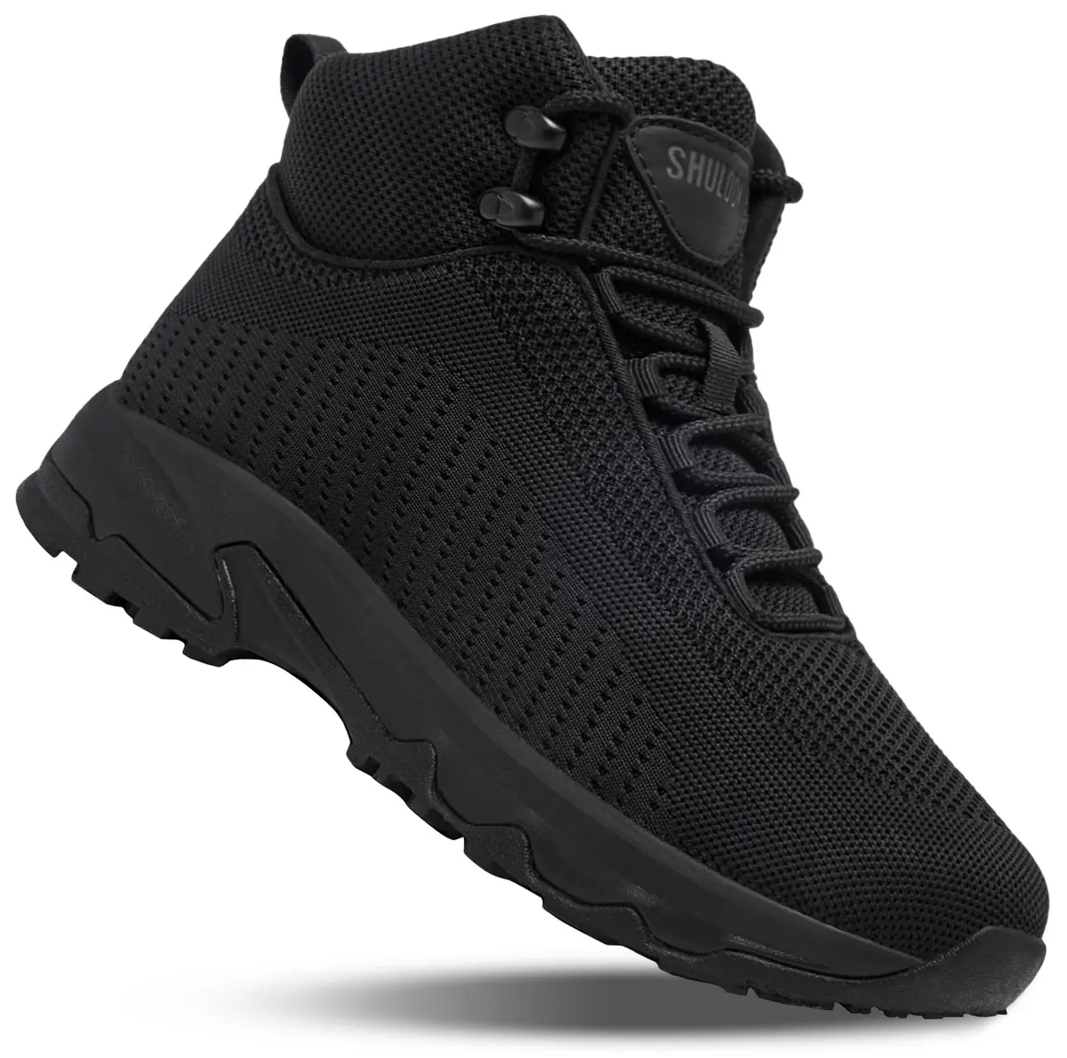 SHULOOK Non Slip Work Boots for Men Restaurant Kitchen Food Service Black Ankle-High | Slip Resistant & Cushioned for All-Day Comfort - main product image