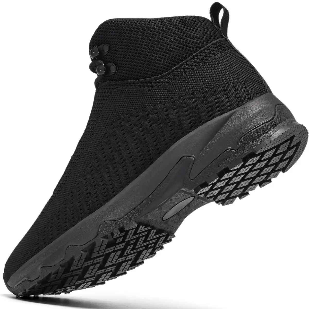 SHULOOK Non Slip Work Boots for Men Restaurant Kitchen Food Service Black Ankle-High | Slip Resistant & Cushioned for All-Day Comfort - view 3