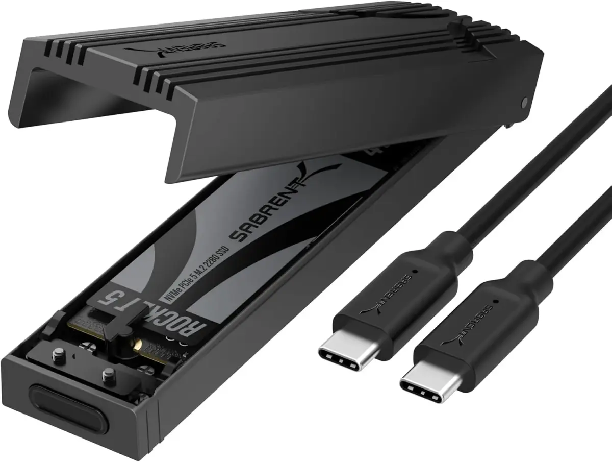 SABRENT USB-C NVMe Enclosure & Reader, M.2 PCIe SSD 10Gbps (EC-PNVO) 1250 MB/s | Tool-Free Installation - main product image