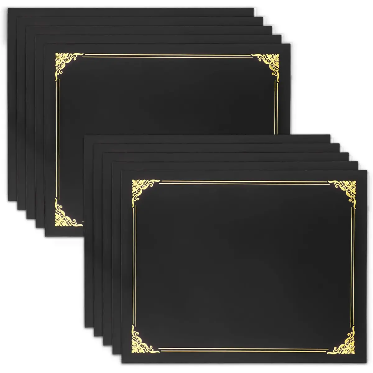 COIDEA Black Certificate Holders 50-Pack | Professional Diploma Covers for 8.5" x 11" Documents - main product image