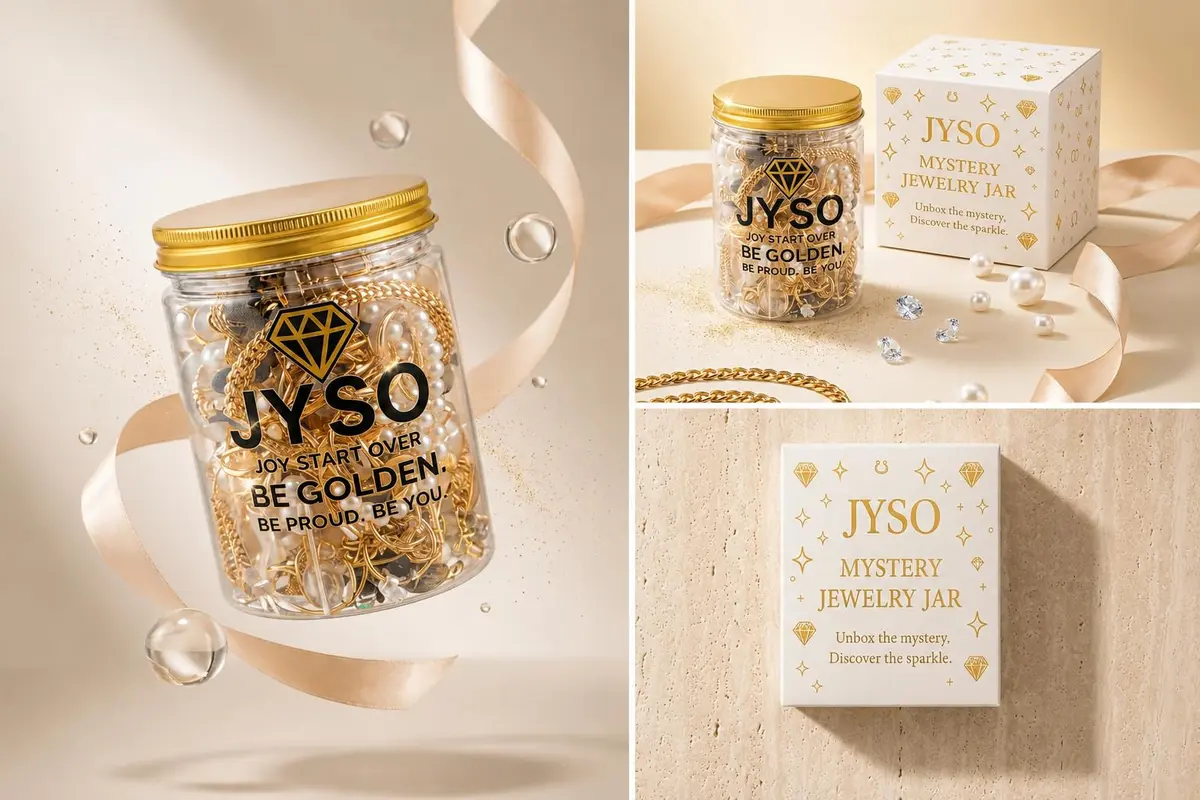 JYSO Mystery Jewelry Jar Bundle 65+ Pieces | Gold Jewelry Set for Women & Teens - view 7