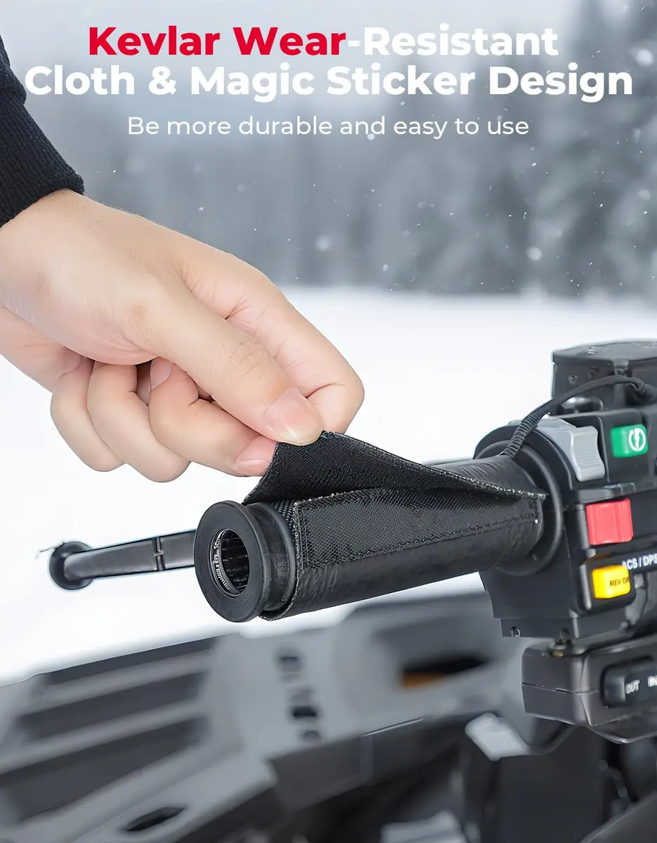 KEMIMOTO ATV Heated Grips, USB 6-Level Adjustable Handlebar Heater | IP67 Waterproof, Fast Heating - view 5