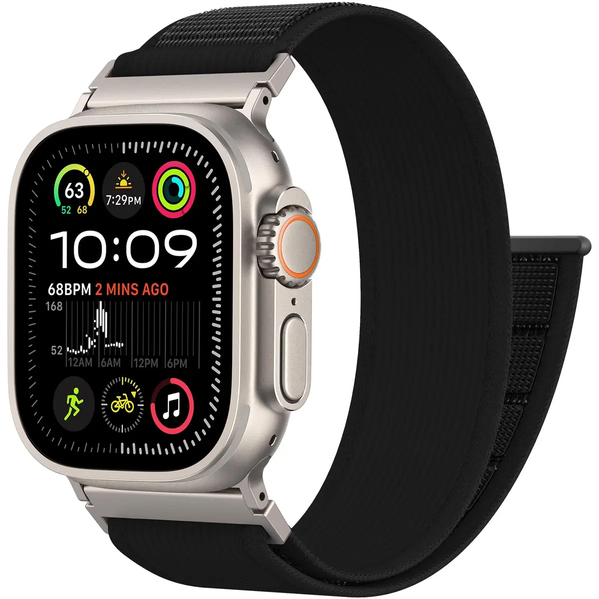 WANLISS Trail Loop Nylon Sport Band for Apple Watch Ultra 4 3 2 1 | Breathable, Rugged & Adjustable (70-120 chars) - main product image