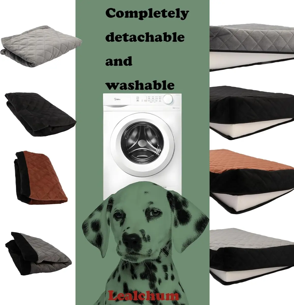 Lealchum Dog Car Seat for Medium/Large Dogs | Washable, Safe & Comfortable - view 5