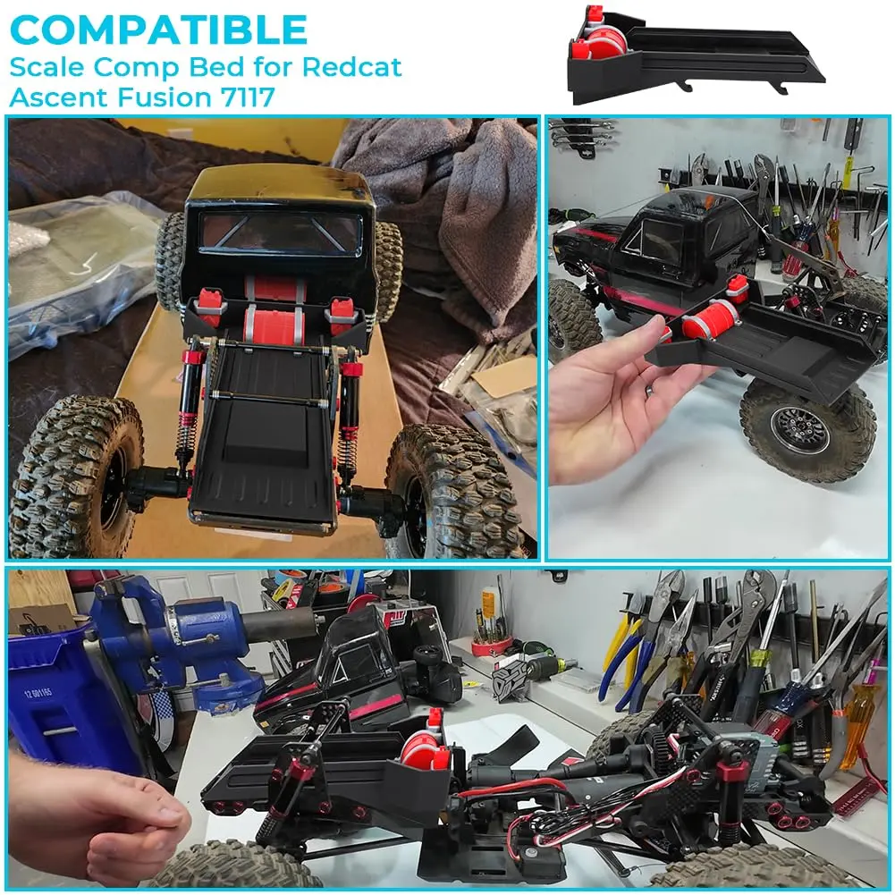 motoparty Scale Comp Bed for Redcat Ascent Fusion 7117 1/10 RC Crawler | Scale Replacement Part - view 5