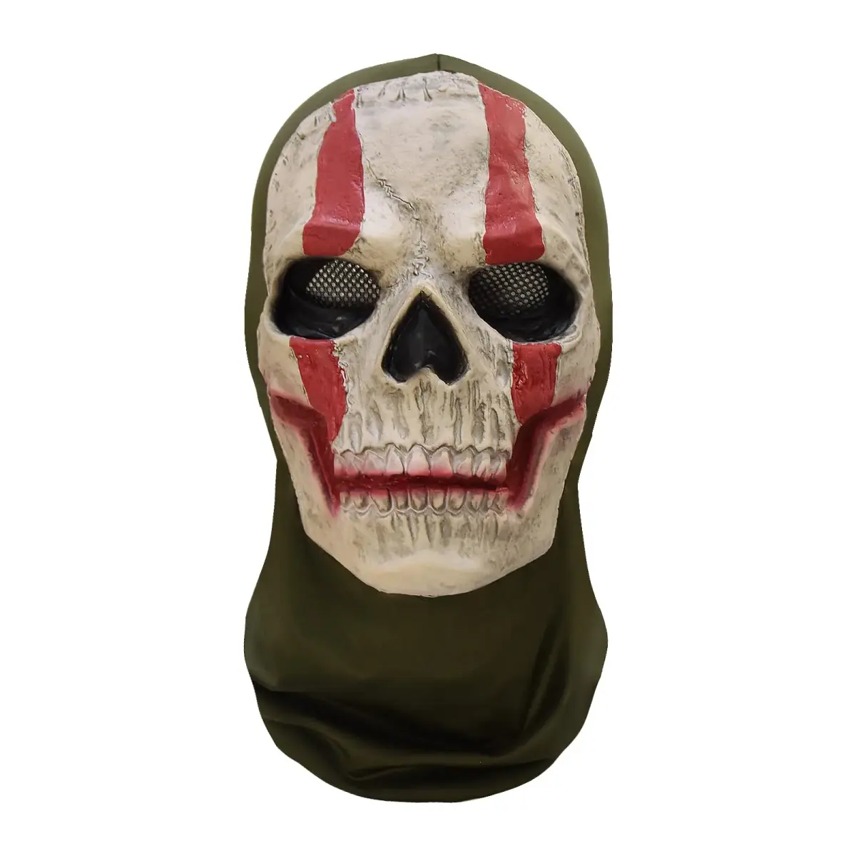 Masfrida Ghost Skull Mask Full Face Unisex for War Game Outdoor Sport Halloween Cosplay (Red, One Size) - main product image