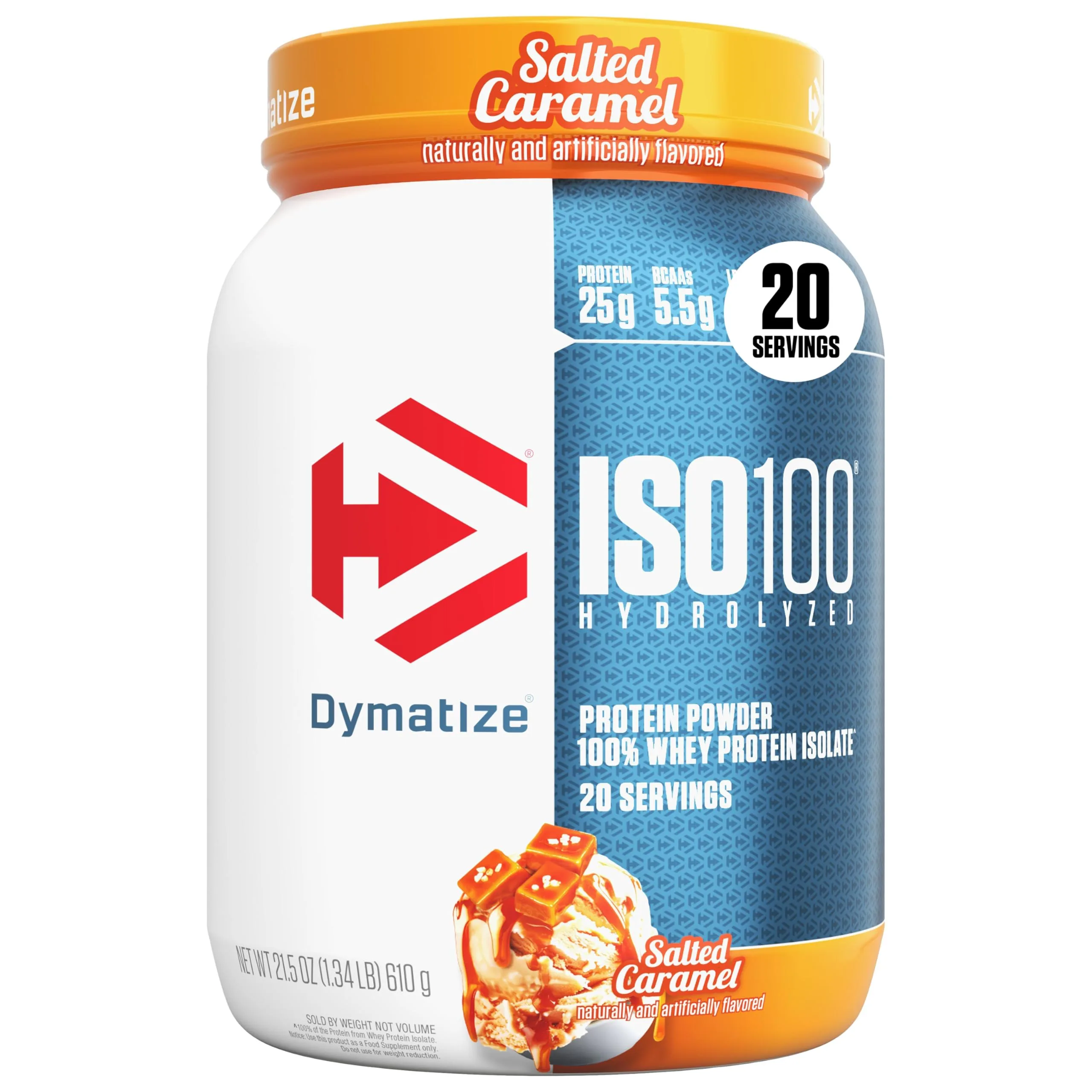 Dymatize ISO100 Whey Protein Powder Isolate Salted Caramel 1.34lb | High Protein Muscle Fuel - main product image