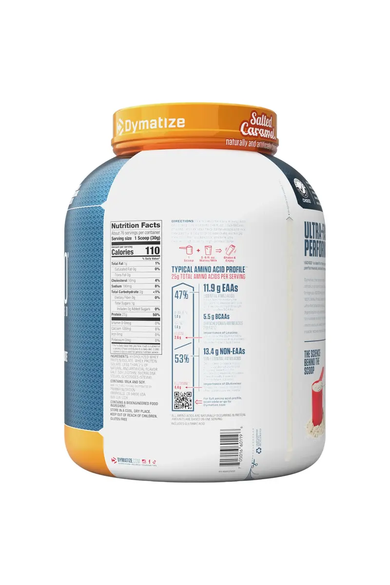 Dymatize ISO100 Whey Protein Isolate Salted Caramel 608g (1.34 lb) | 25g Protein Per Serving - view 7