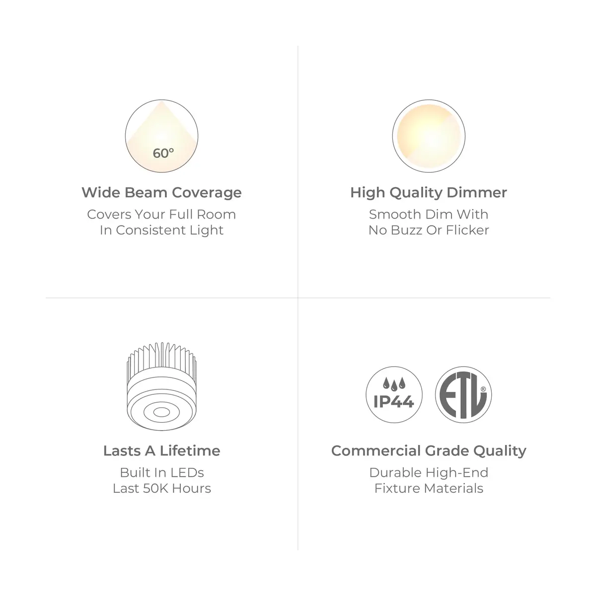 VidaLite Libra 3in White LED Recessed Ceiling Light | Selectable 5CCT & Full Range Dimmer, 1200LM, 14W, ETL, Wet Rated - view 6