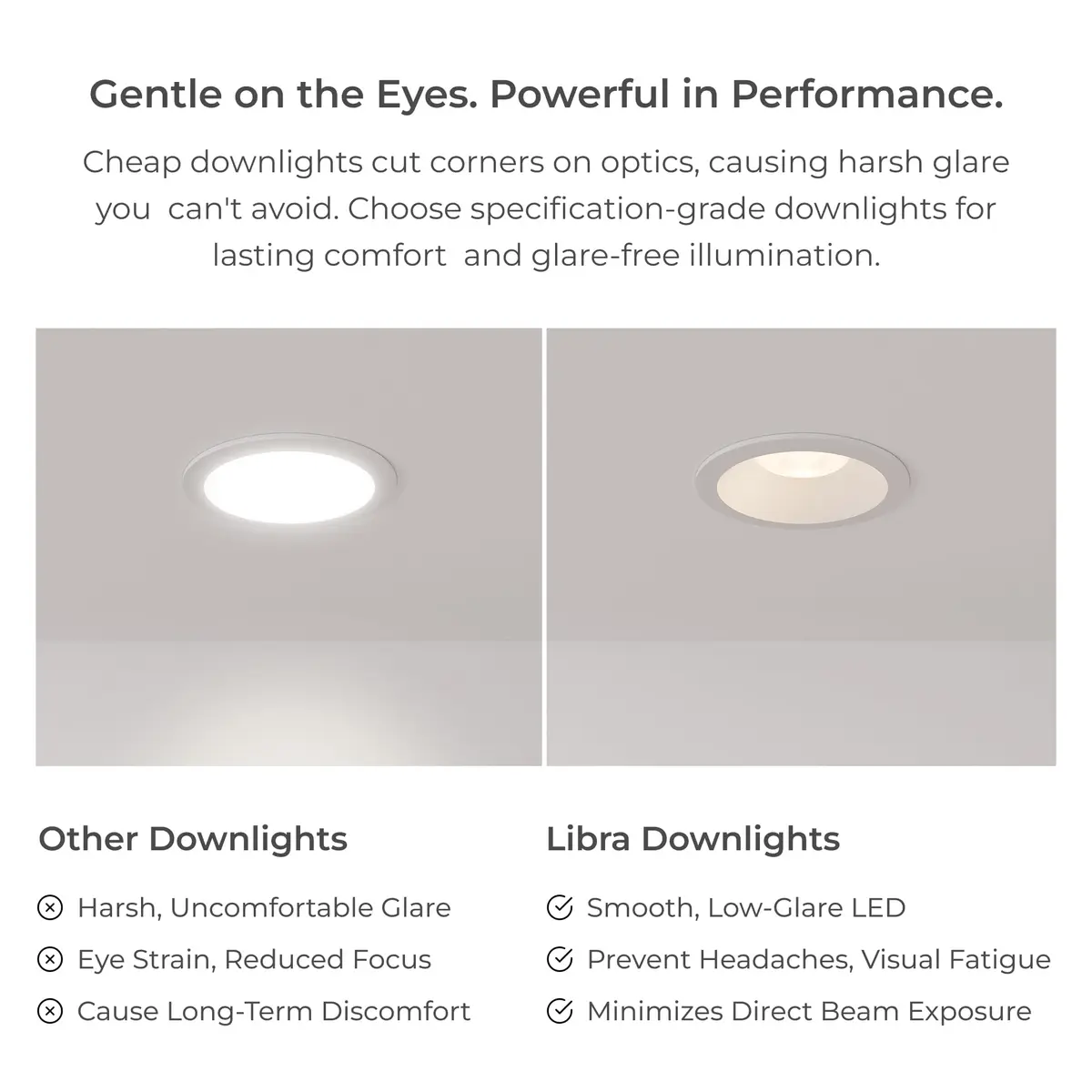 VidaLite Libra 2in Black LED Recessed Ceiling Light, Round Trimless Canless Downlight Kit with Selectable 5CCT & Full Range Dimmer, 14W, 1000LM - view 4