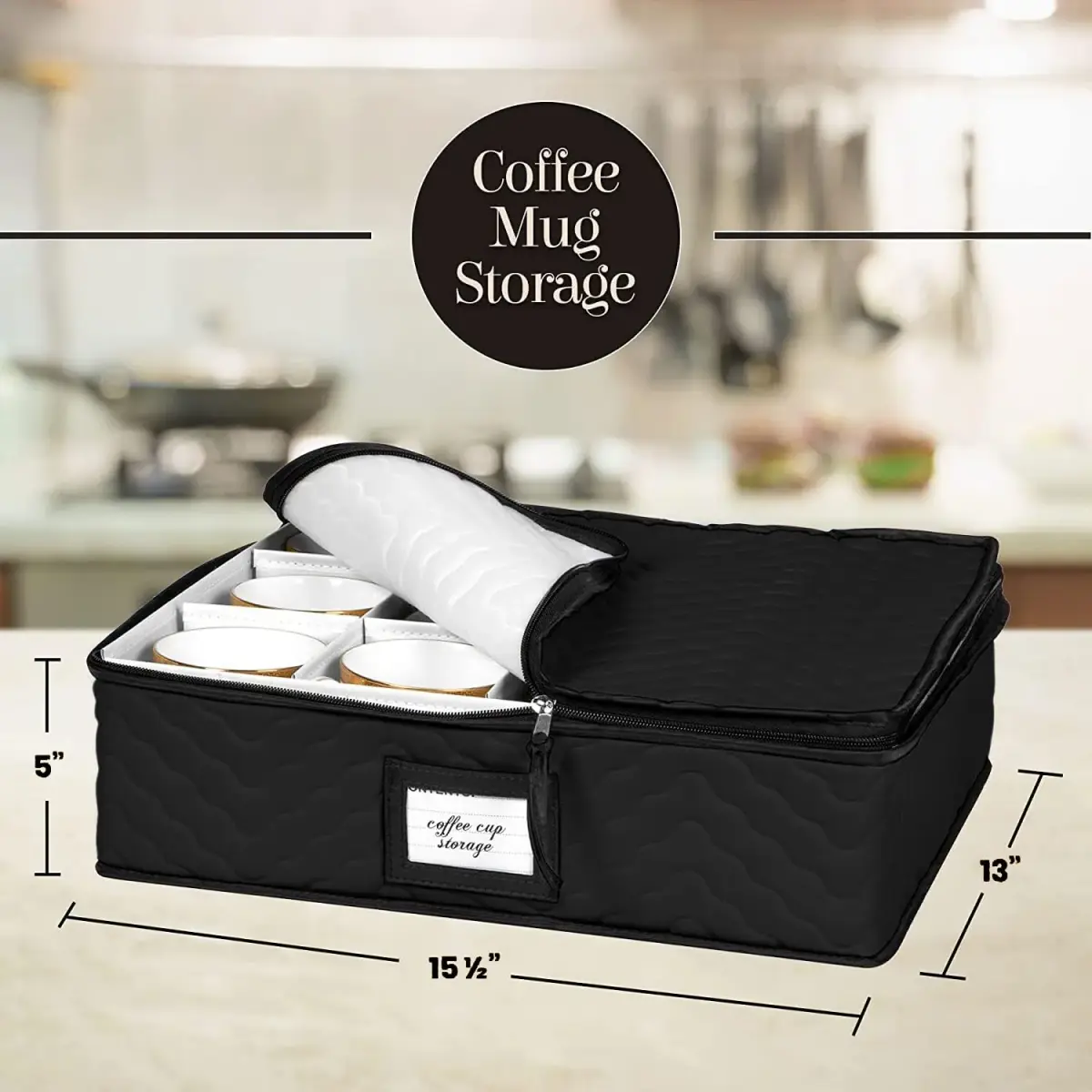 HOLDN’ STORAGE 5-Piece China Storage Set for 12 Place Settings | Quilted Microfiber with Dividers - view 5