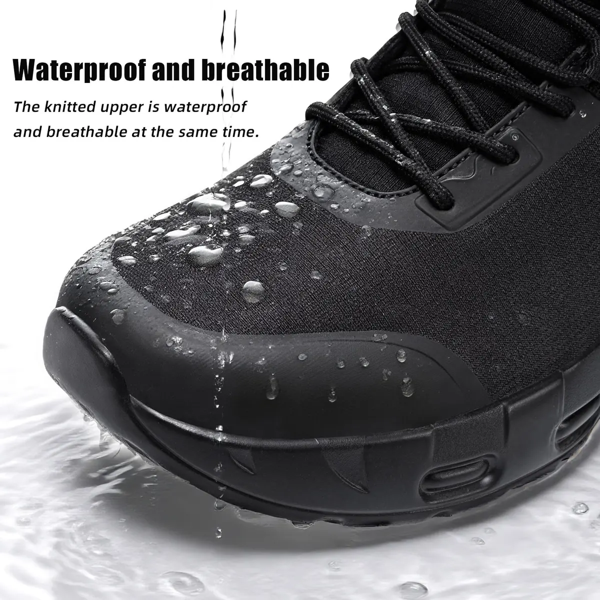 KEFUWU Military Tactical Boots Men Wide Waterproof 6 Inches | Lightweight, Breathable & Supportive - view 2