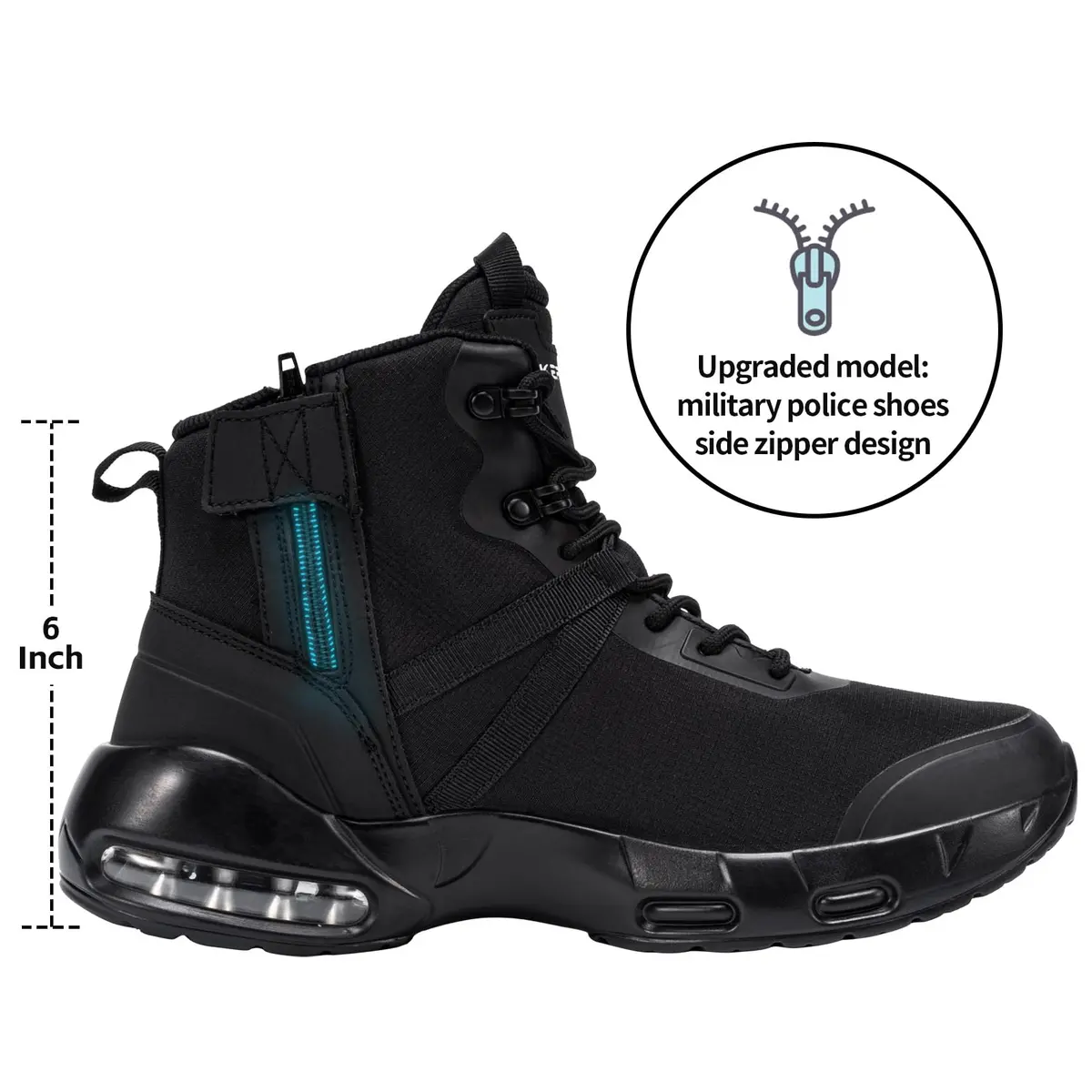 KEFUWU Military Tactical Boots Men Wide Waterproof 6 Inches | Lightweight, Breathable & Supportive - view 3