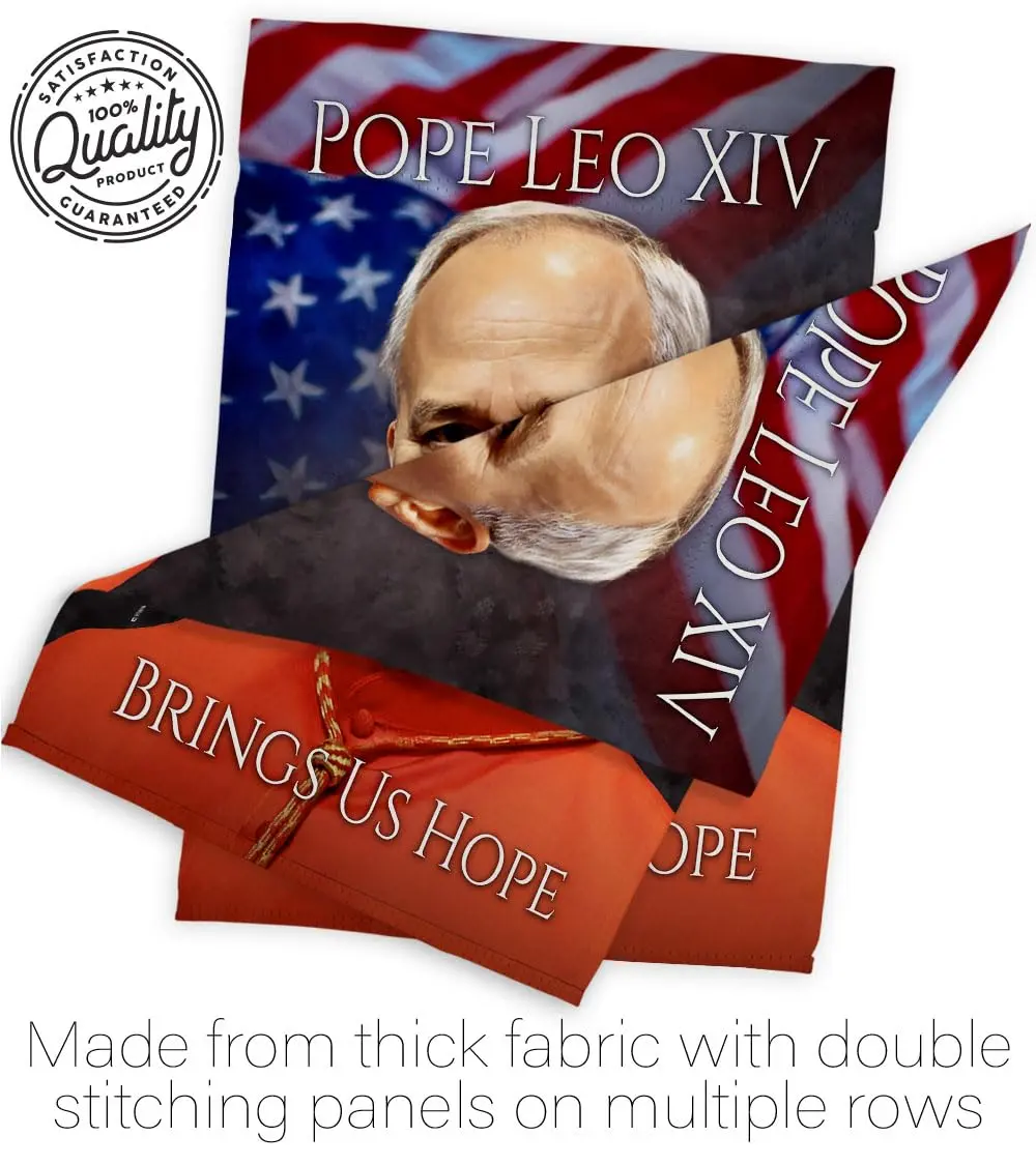 Pope Leo XIV Tribute Flag Holder Kit Wall Hanging Canvas Tapestry 13" x 18.5" | Weather Resistant Made in USA - view 7