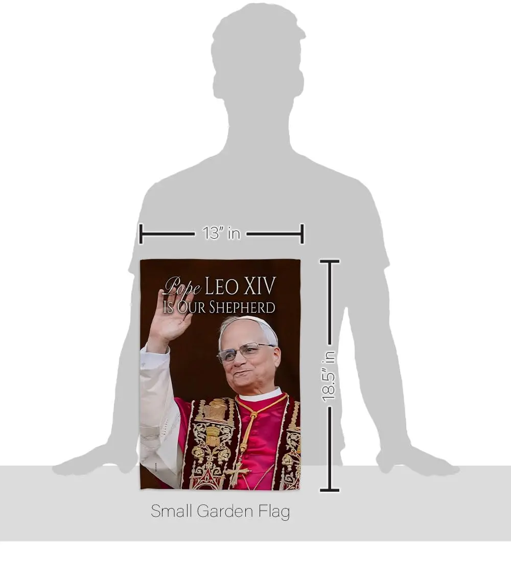 Pope Leo XIV Catholic Flag Holder Kit Wall Hanging Canvas Tapestry 13" x 18.5" | Weather Resistant Indoor/Outdoor Use - view 2