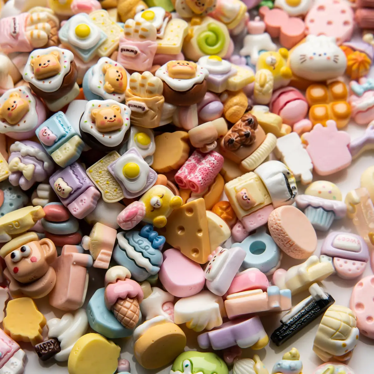 LEEXINLUU Food Charms Set | 30 Unique Mini Resin Charms for Crafts - view 7