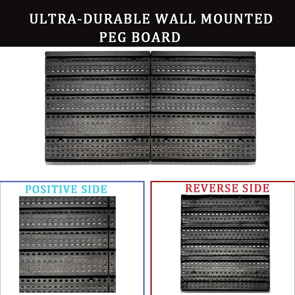 MULSAME Wall Mounted Storage Bins Parts Rack 50.4"x32.4" | Classic Garage Organizer with 4 Shelves - view 5