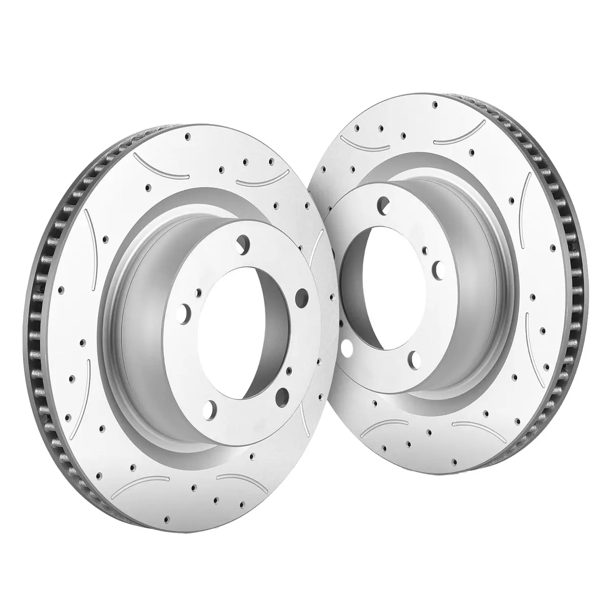 GARVEETECH Rear Brake Rotors, Disc Drilled & Slotted | Durable Cast Iron, OEM Fit for 2011-2020 Durango & Grand Cherokee - main product image